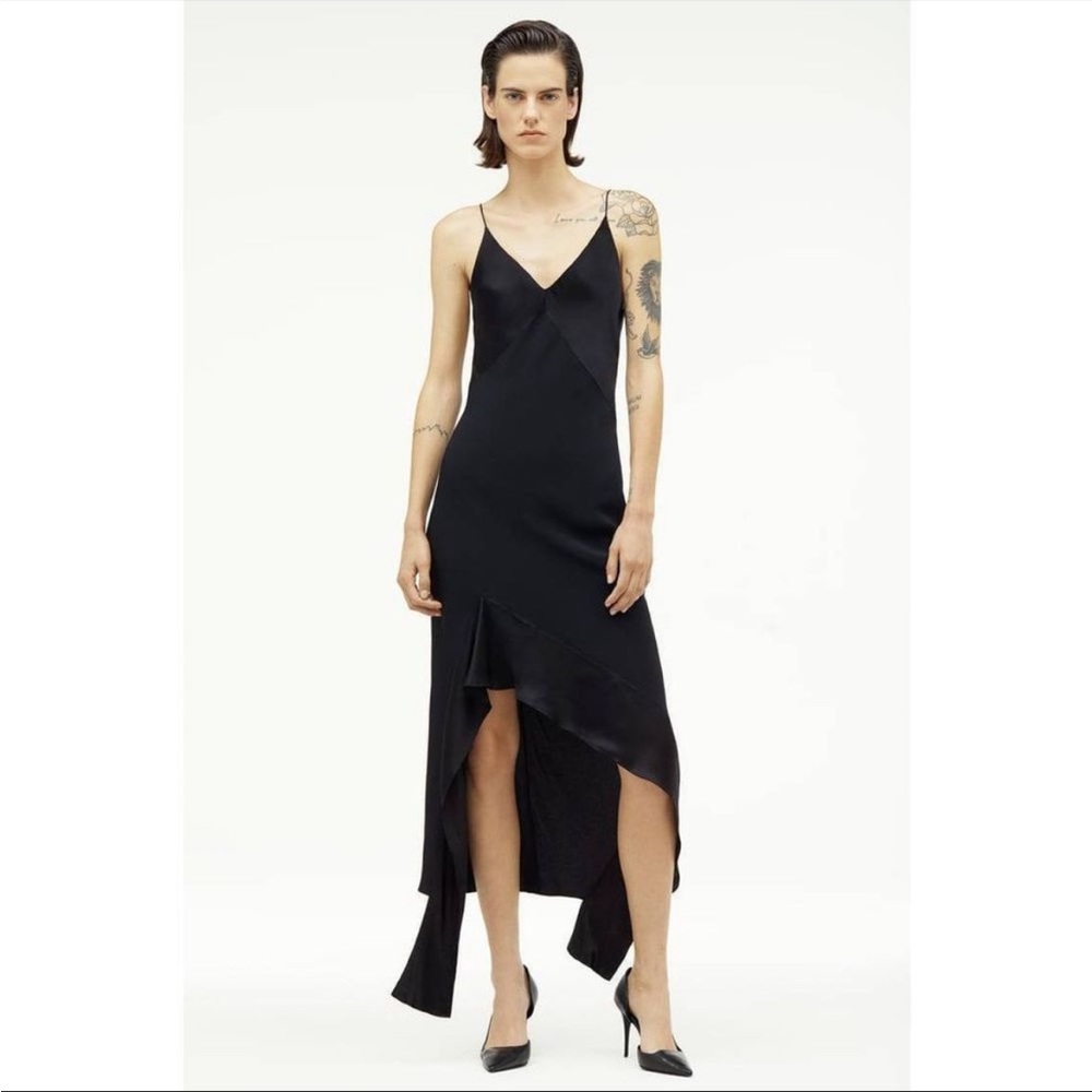 ZARA x NARCISO RODRIGUEZ SLIP DRESS. XS. Black. Limited Edition. New with Tags.